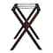 Homeroots HomeRoots 383075 Hotel Cherry Mahogany Folding Luggage Rack with Black Straps 383075 - alternate 2